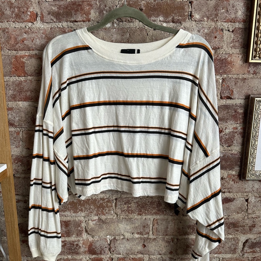 Urban Outfitters Out From Under Striped Cropped Long Sleeve